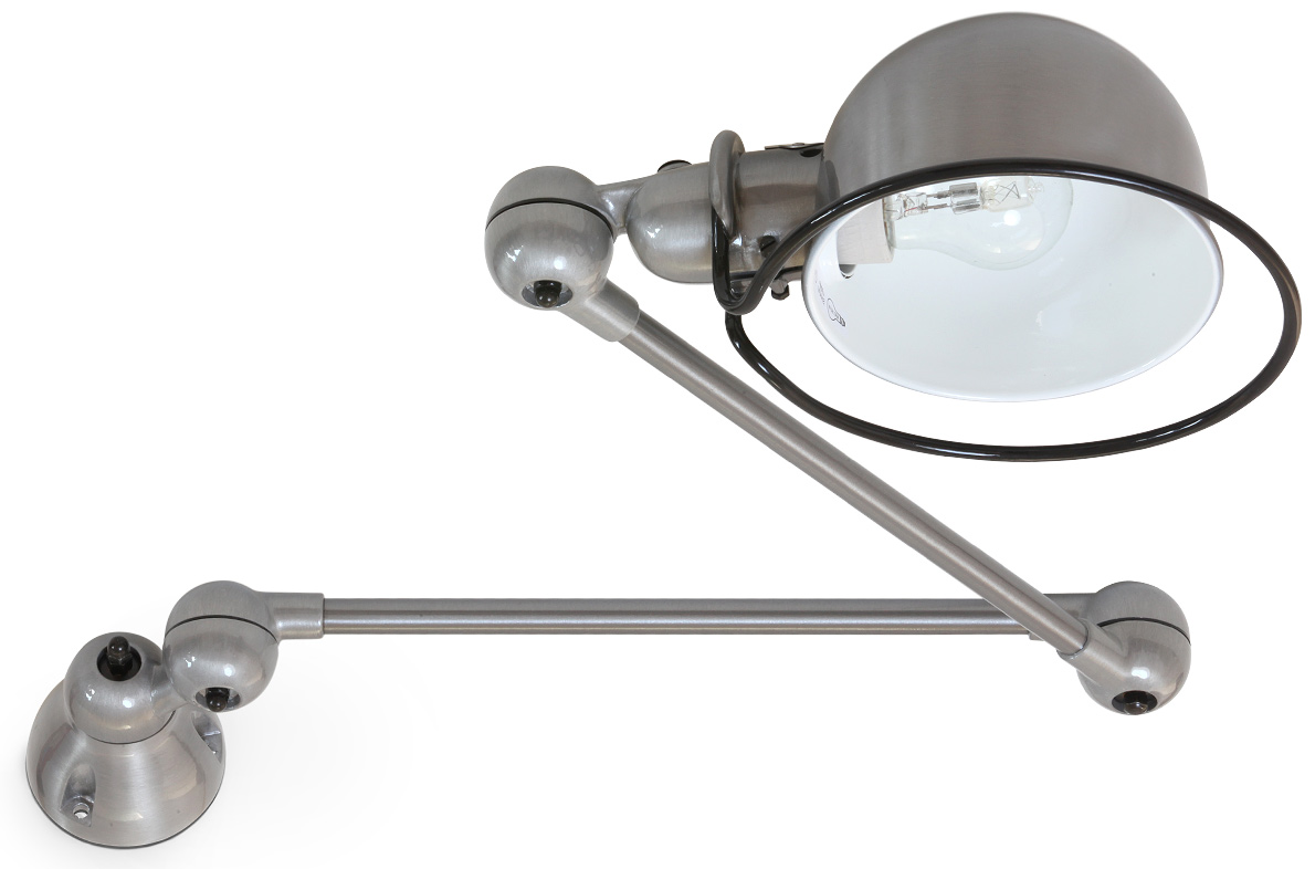 Die Gelenk-Wandlampe Jieldé LOFT D4401 in Stahl gebürstet