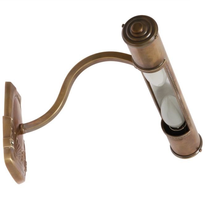 Klassische Bilderleuchte mit Jugendstil-Details, handgefertigt aus Messing